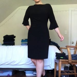 Trumpet sleeve dress